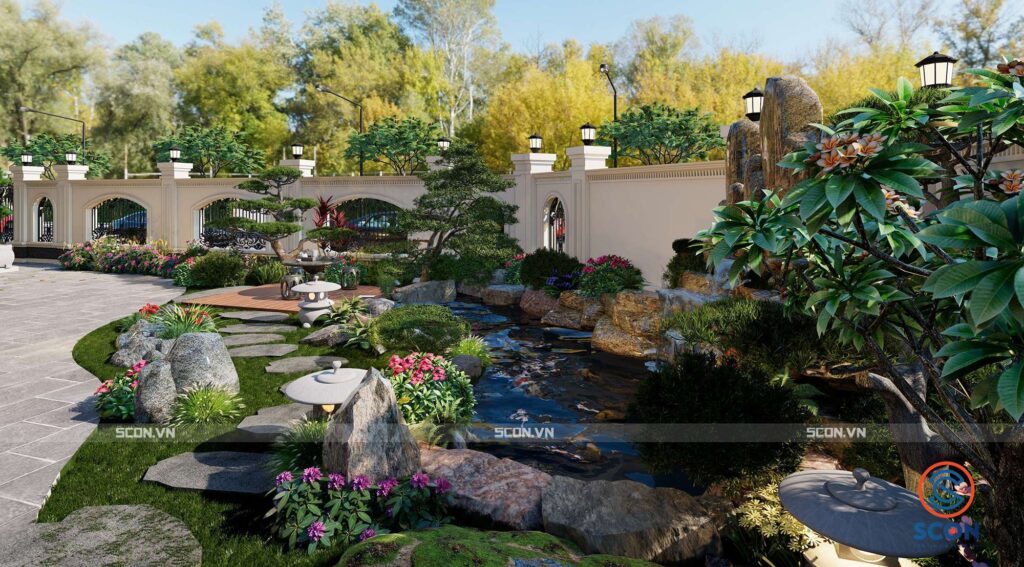 TOP những mẫu thiết kế sân vườn biệt thự đẹp thể hiện đẳng cấp